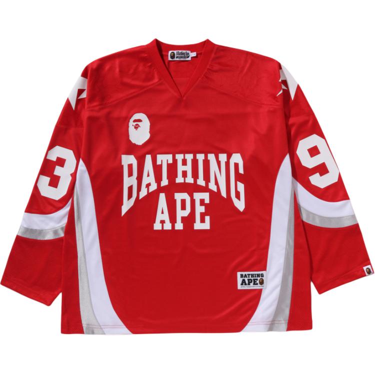 Хоккейная футболка с аппликацией номера A BATHING APE, красный
Хоккейная футболка с аппликацией номера A BATHING APE, красный