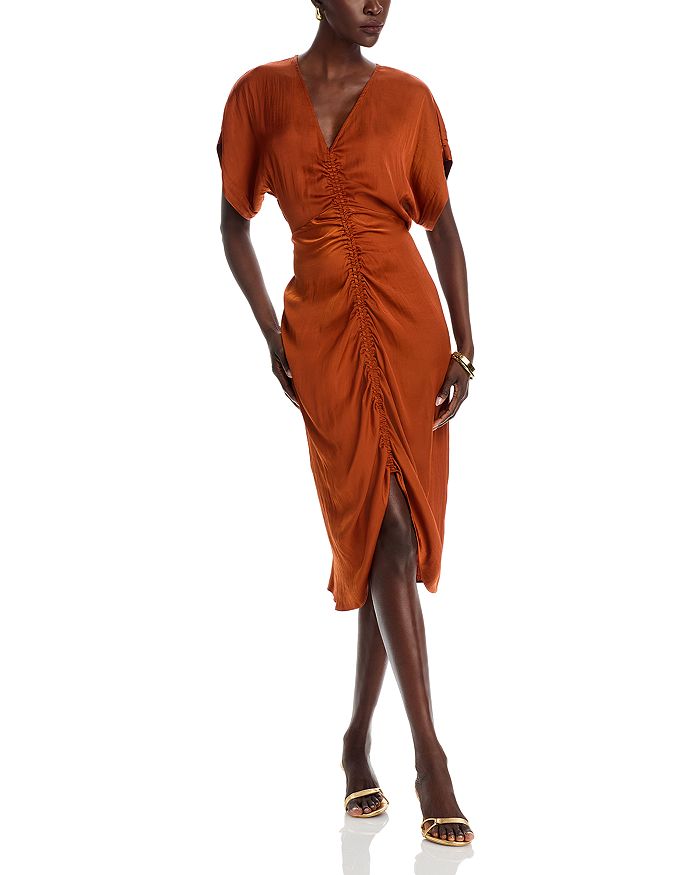 Эйми Платье миди с рюшами STEVE MADDEN, коричневый
Эйми Платье миди с рюшами STEVE MADDEN, коричневый