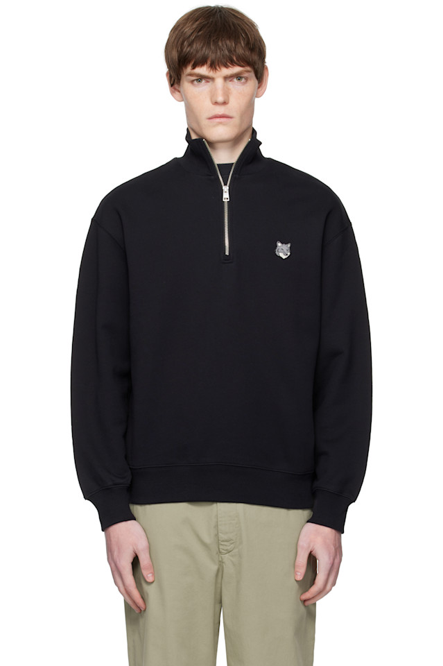 Футболка с лисой на груди и молнией до половины Maison Kitsuné, черный
Футболка с лисой на груди и молнией до половины Maison Kitsuné, черный