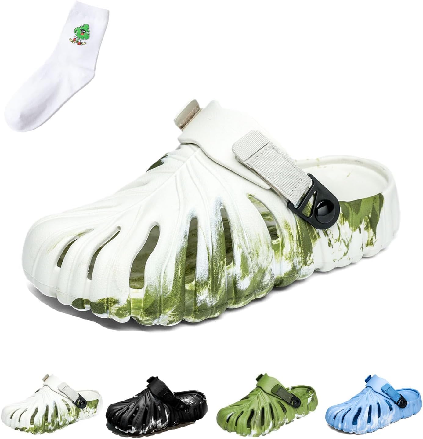 Женские и мужские тапочки QUROXO Monstera, тапочки Monstera с толстой подошвой из ЭВА, противоскользящие пляжные шлепанцы Monstera, белый
Женские и мужские тапочки QUROXO Monstera, тапочки Monstera с толстой подошвой из ЭВА, противоскользящие пляжные шлепанцы Monstera, белый