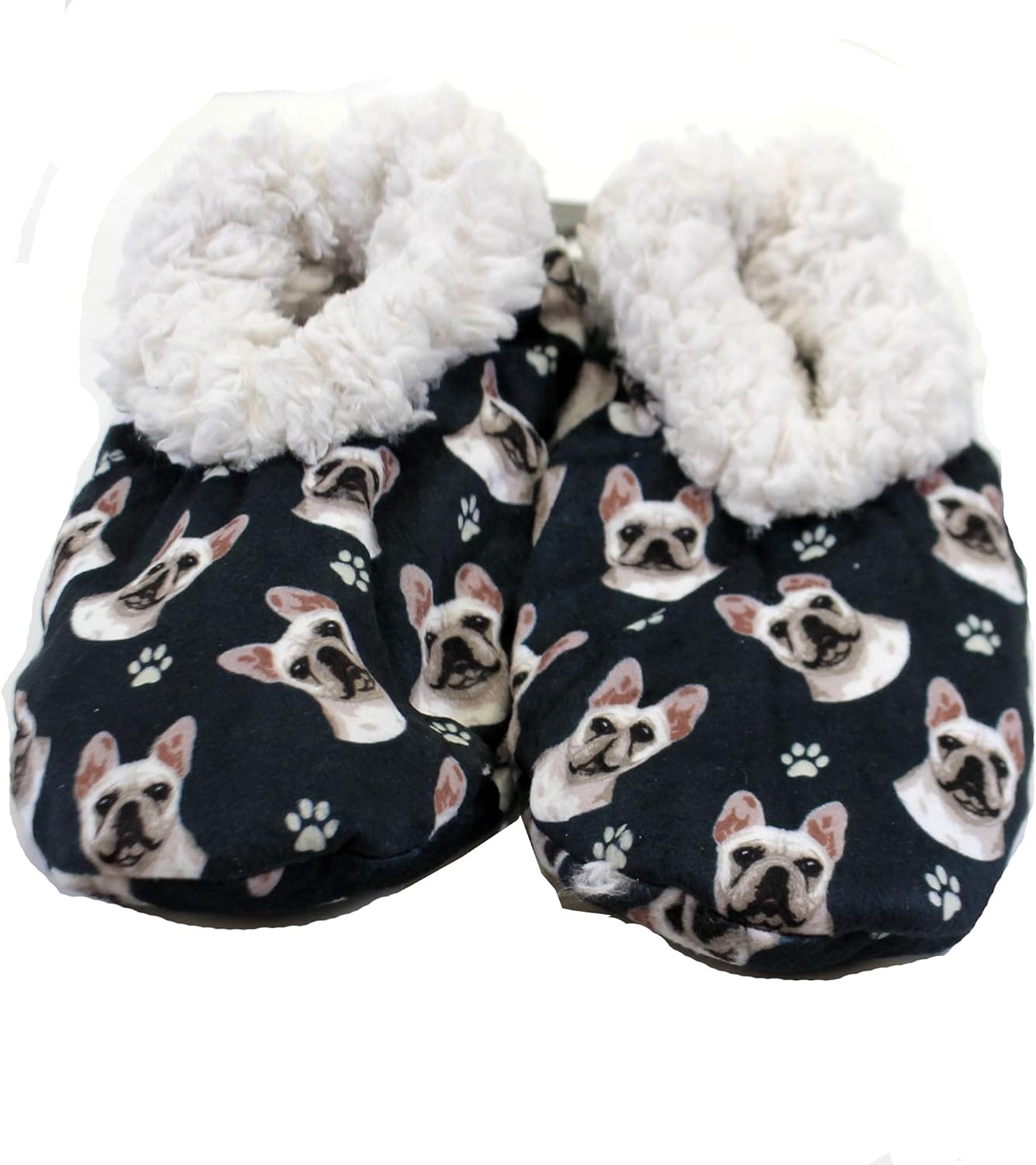 Тапочки Comfies - Уютные домашние тапочки с шерпой для женщин и мужчин - Домашняя обувь - Подарок любителям животных - Нескользящая подошва - Один размер подходит большинству - Унисекс, French Bulldog
Тапочки Comfies - Уютные домашние тапочки с шерпой для женщин и мужчин - Домашняя обувь - Подарок любителям животных - Нескользящая подошва - Один размер подходит большинству - Унисекс, French Bulldog