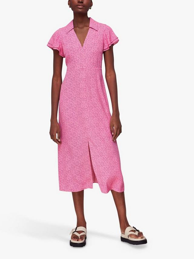 Платье миди Nina с диагональным флек-принтом Whistles, Pink/Multi
Платье миди Nina с диагональным флек-принтом Whistles, Pink/Multi