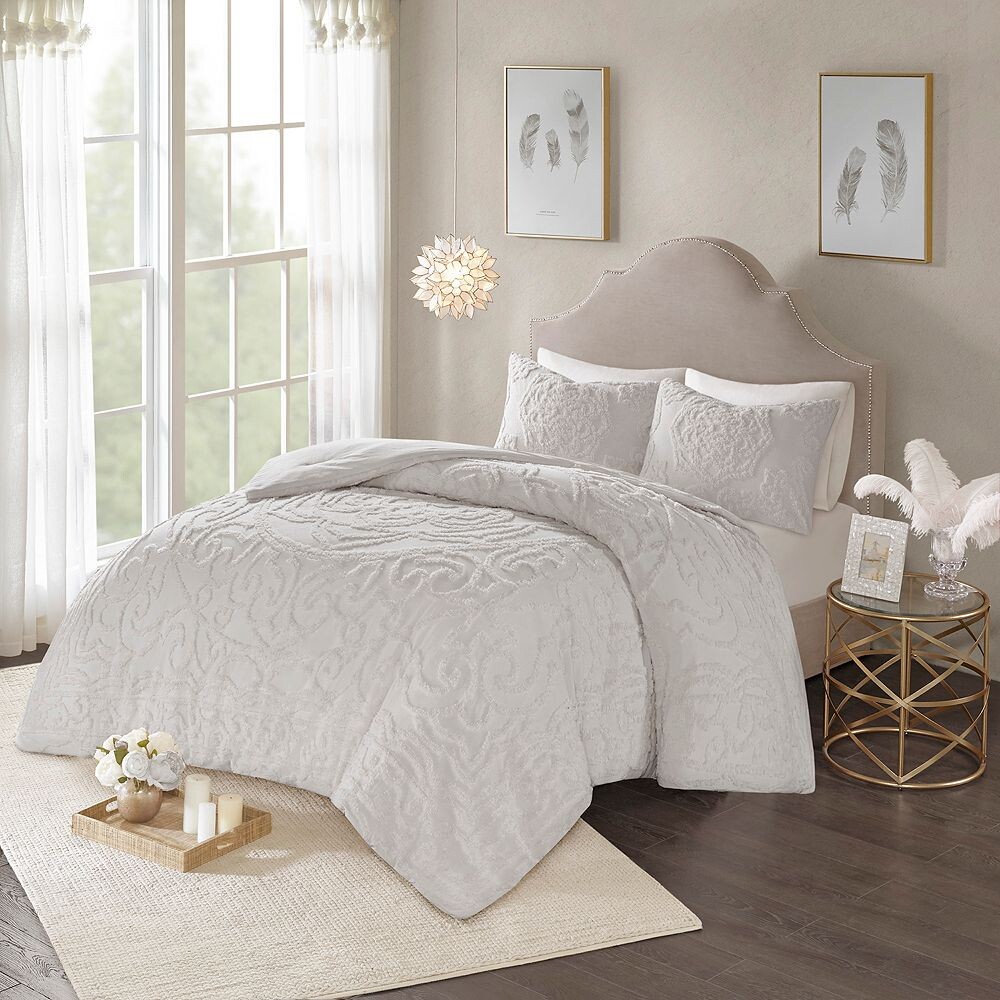 Комплект хлопкового одеяла Madison Park Virginia из 3 предметов синели с медальоном, серый
Комплект хлопкового одеяла Madison Park Virginia из 3 предметов синели с медальоном, серый