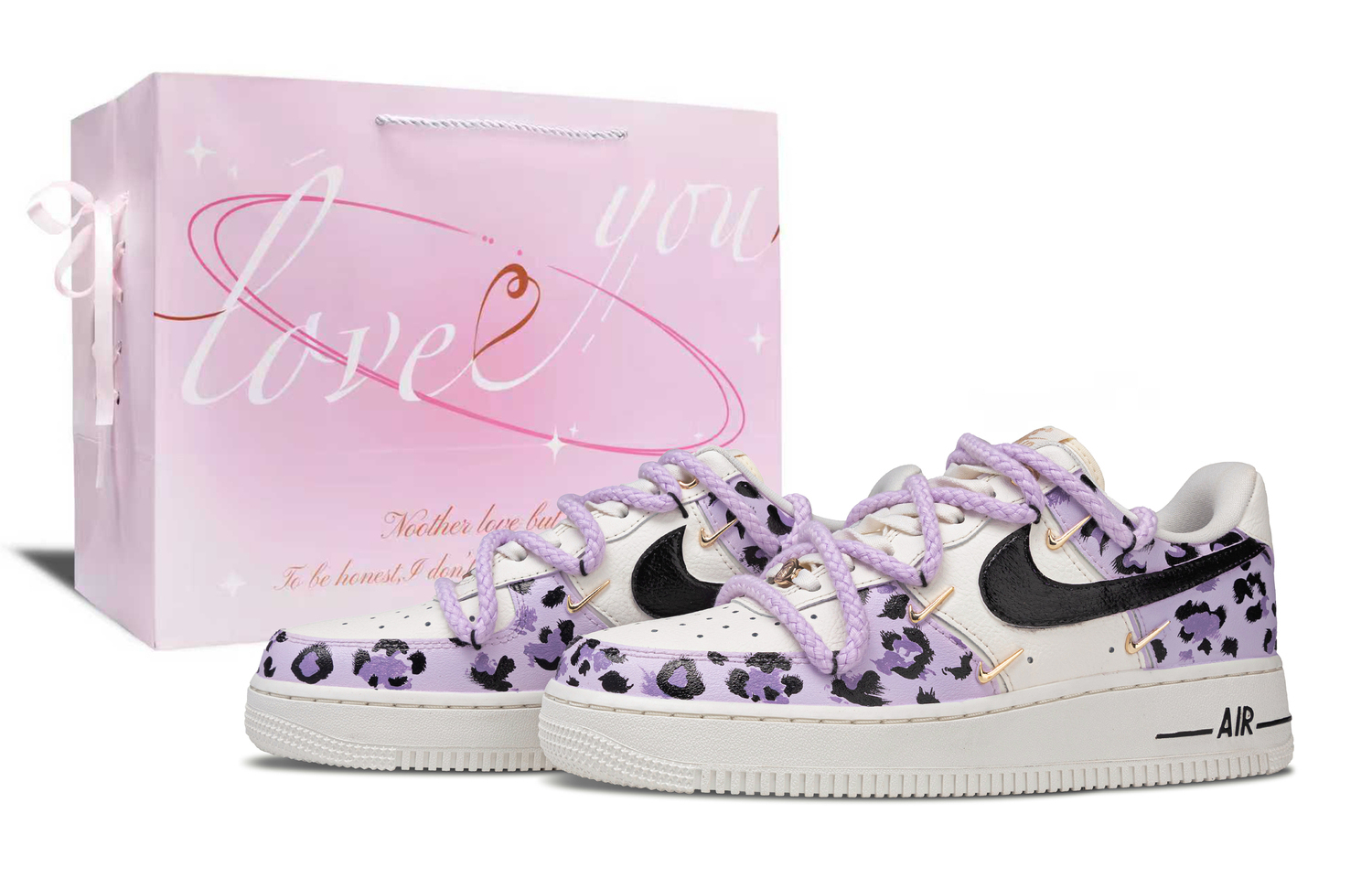 Nike Кроссовки Air Force 1 Purple Leopard, искусственная кожа, амортизация, легкие, низкие, скейтборд, унисекс, бело-фиолетовые
Nike Кроссовки Air Force 1 Purple Leopard, искусственная кожа, амортизация, легкие, низкие, скейтборд, унисекс, бело-фиолетовые