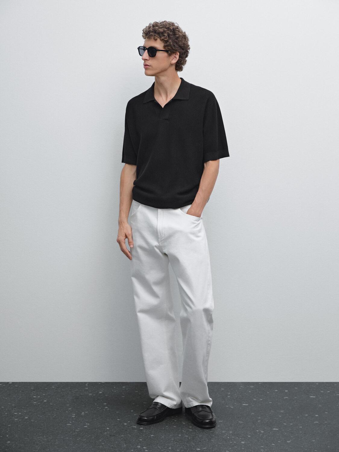 Текстурированная трикотажная рубашка-поло с короткими рукавами Massimo Dutti, темно-синий
Текстурированная трикотажная рубашка-поло с короткими рукавами Massimo Dutti, темно-синий