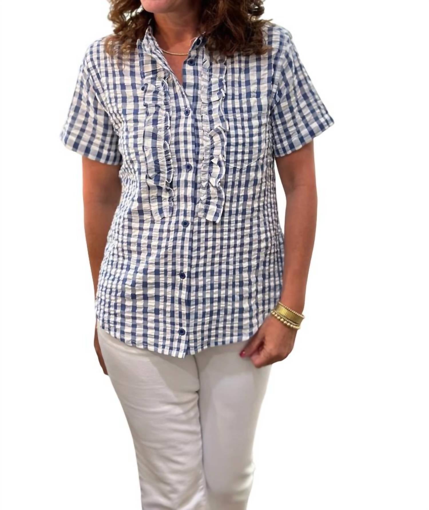 Блуза Harper Ruffle в синем цвете Dylan
Блуза Harper Ruffle в синем цвете Dylan