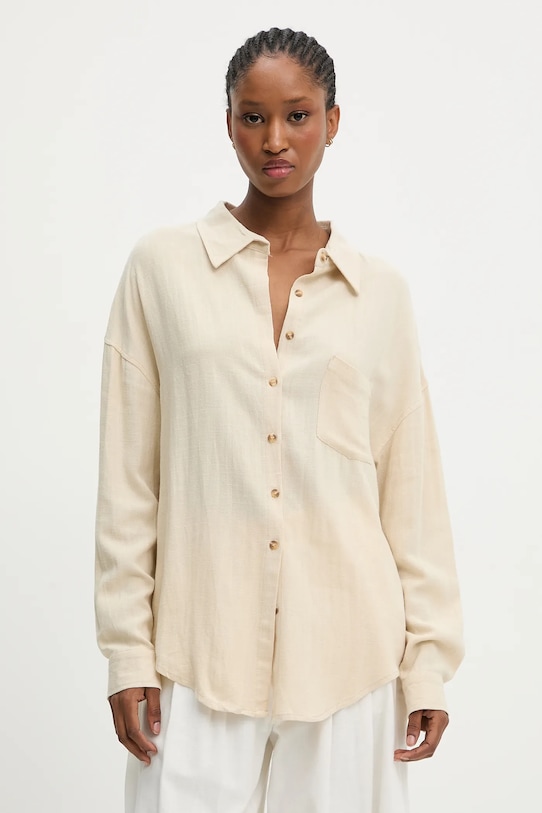 Рубашка с льном Answear.Lab, коричневый
Рубашка с льном Answear.Lab, коричневый