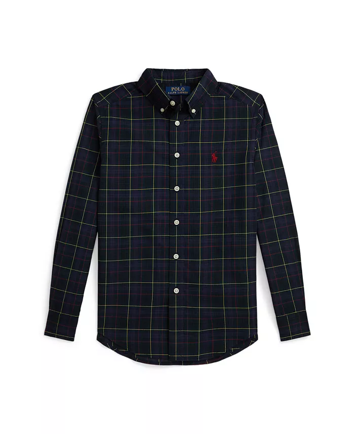 Мальчиковая рубашка из хлопкового поплина в клетку 8-20 Polo Ralph Lauren, синий
Мальчиковая рубашка из хлопкового поплина в клетку 8-20 Polo Ralph Lauren, синий
