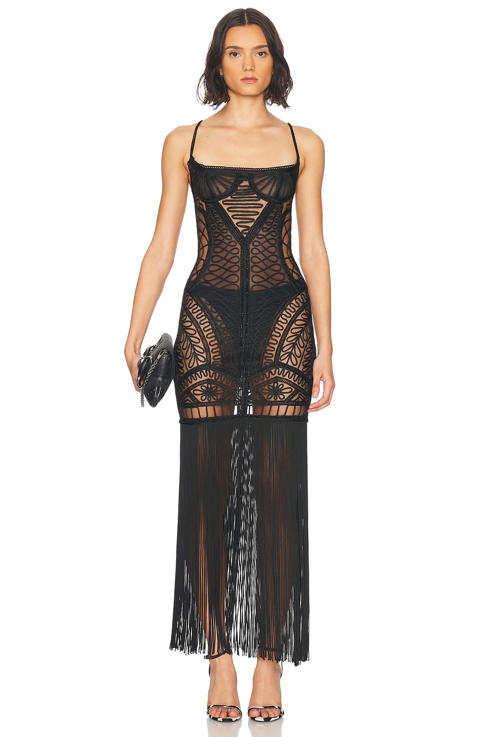 Безрукавное платье миди The Attico, Black
Безрукавное платье миди The Attico, Black