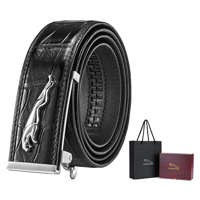 JAGUAR Кожаный ремень из натуральной кожи крокодила с пряжкой из нержавеющей стали, Inner Buckle, Premium Wooden Box
JAGUAR Кожаный ремень из натуральной кожи крокодила с пряжкой из нержавеющей стали, Inner Buckle, Premium Wooden Box