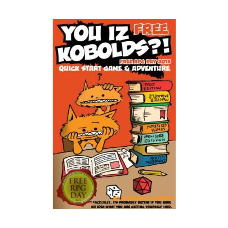 You Iz Kobolds! (Free RPG Day 2015), Kobolds Ate My Baby! (9th Level Games), мягкая обложка
You Iz Kobolds! (Free RPG Day 2015), Kobolds Ate My Baby! (9th Level Games), мягкая обложка
