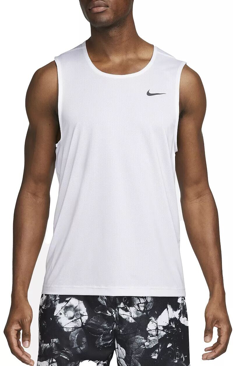 Мужская майка для фитнеса Nike Dri-FIT Ready, белый 
Мужская майка для фитнеса Nike Dri-FIT Ready, белый
