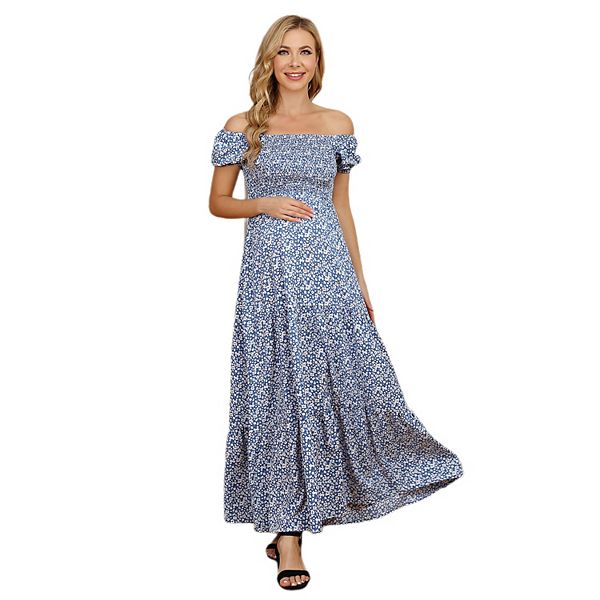 Женское элегантное платье макси с рукавами-фонариками и квадратным вырезом для беременных Seoria, Blue
Женское элегантное платье макси с рукавами-фонариками и квадратным вырезом для беременных Seoria, Blue