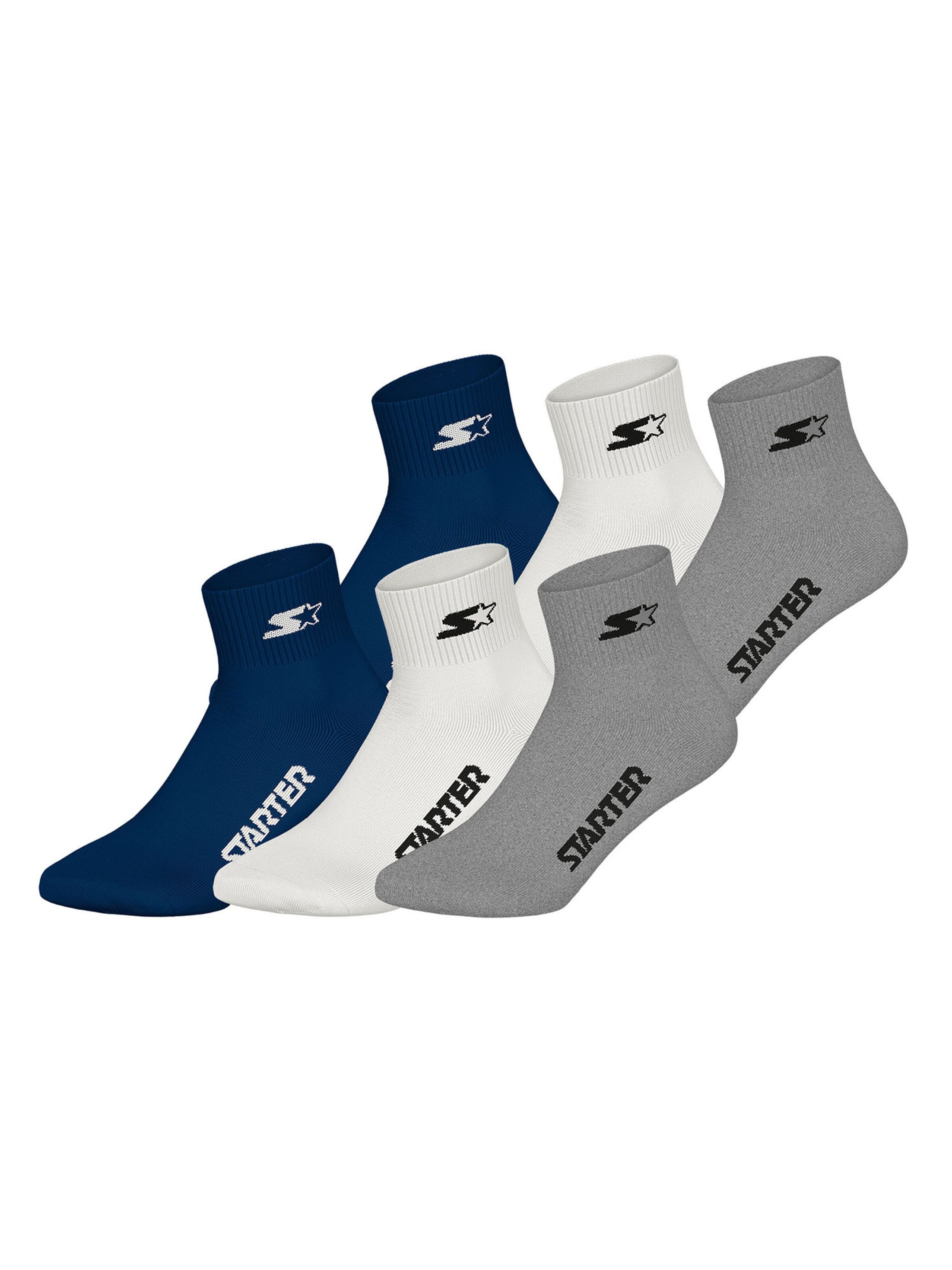 Starter Носки 'Quarter' в цвете Navy, Mottled Grey, White
Starter Носки 'Quarter' в цвете Navy, Mottled Grey, White