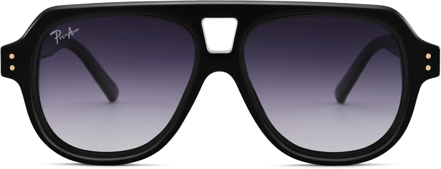 Солнцезащитные очки-авиаторы Pro Acme Retro Polarized для женщин и мужчин, большие квадратные солнцезащитные очки в стиле 70-х годов, Black/Gradient Grey
Солнцезащитные очки-авиаторы Pro Acme Retro Polarized для женщин и мужчин, большие квадратные солнцезащитные очки в стиле 70-х годов, Black/Gradient Grey