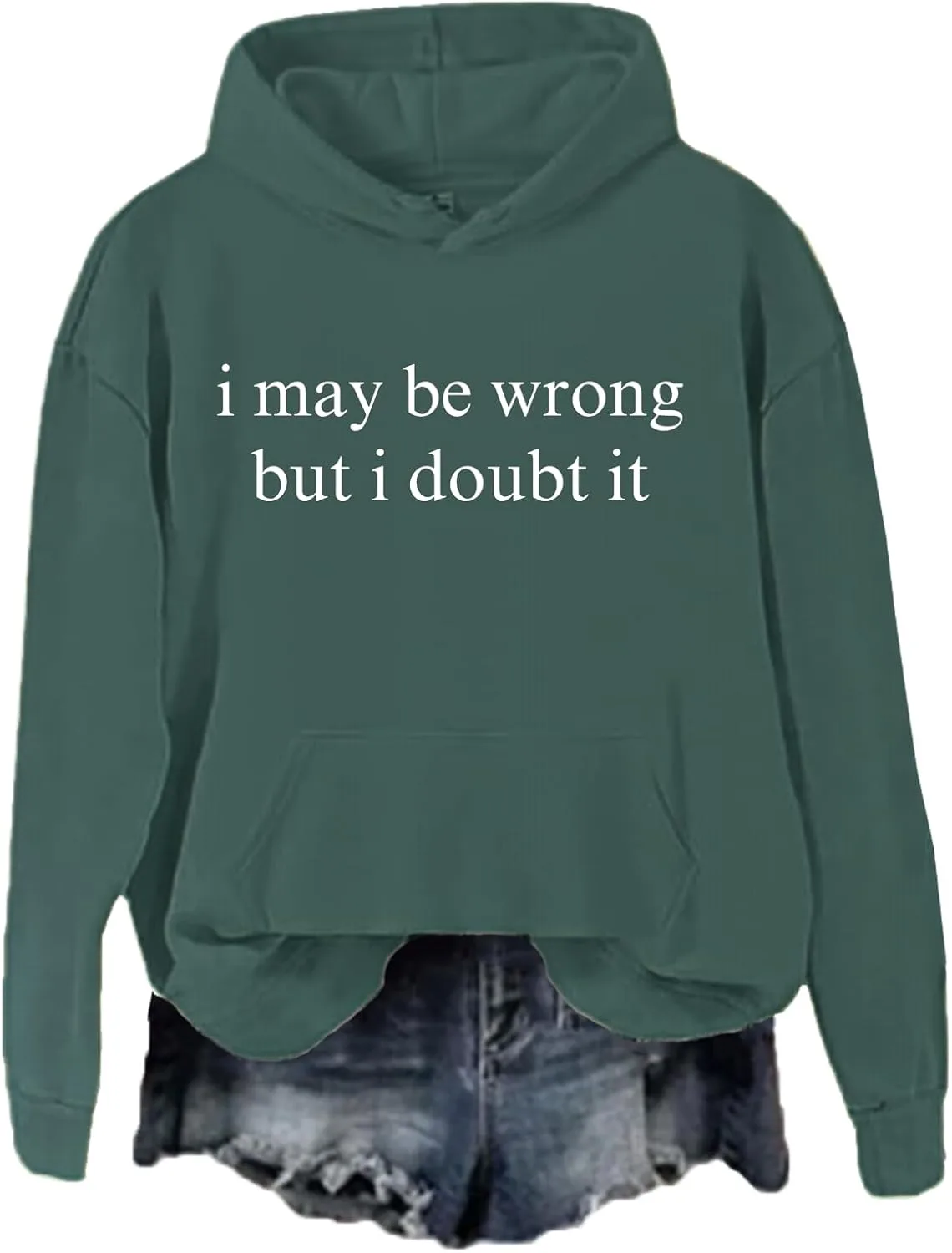 Толстовка I May Be Wrong but I Doubt It с юмористичным принтом
Толстовка I May Be Wrong but I Doubt It с юмористичным принтом