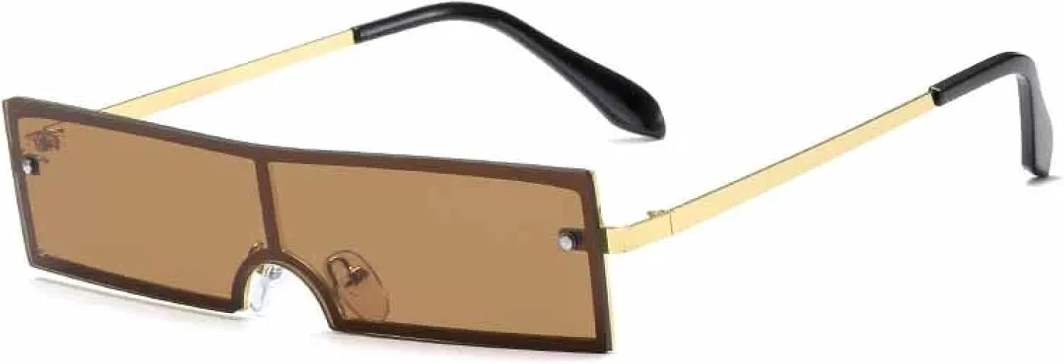 Модные солнцезащитные очки в прямоугольной металлической оправе для женщин, роскошные, в стиле стимпанк, трендовые, хип-хоп, унисекс, защита от УФ-излучения UV400 TKKTLLT, Gold Brown
Модные солнцезащитные очки в прямоугольной металлической оправе для женщин, роскошные, в стиле стимпанк, трендовые, хип-хоп, унисекс, защита от УФ-излучения UV400 TKKTLLT, Gold Brown