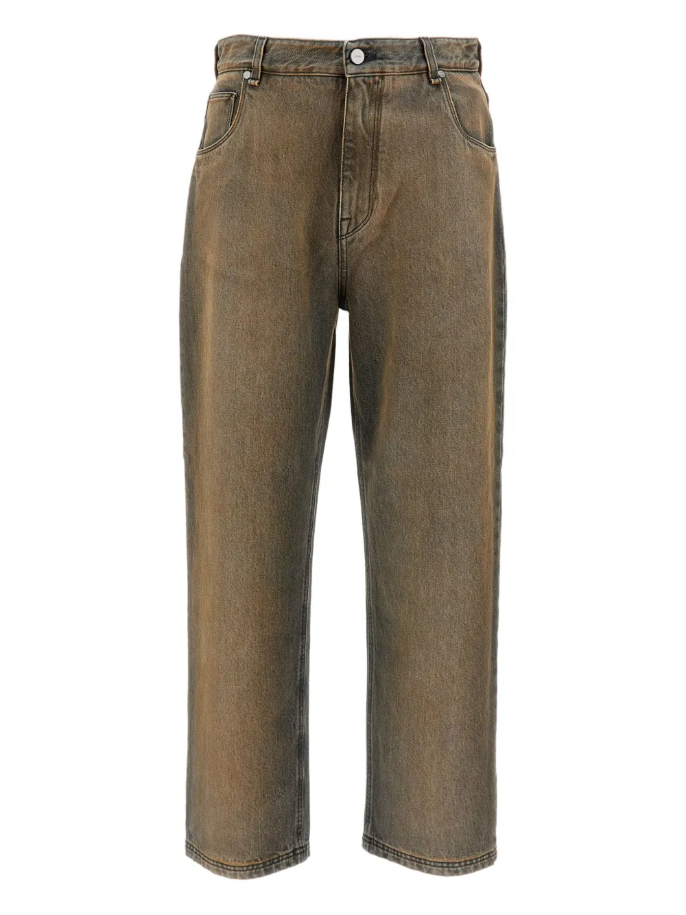 Джинсы с застежкой на пуговицы и эффектом стирки Fendi, серый
Джинсы с застежкой на пуговицы и эффектом стирки Fendi, серый