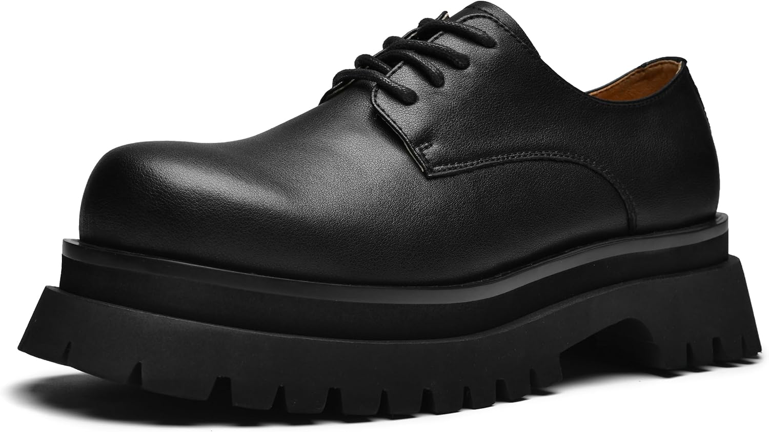 Мужские черные кожаные дерби JIONS, противоскользящие, с подошвой толщиной 6 см, большой округлый носок, шнуровка, платформенные деловые оксфорды
Мужские черные кожаные дерби JIONS, противоскользящие, с подошвой толщиной 6 см, большой округлый носок, шнуровка, платформенные деловые оксфорды