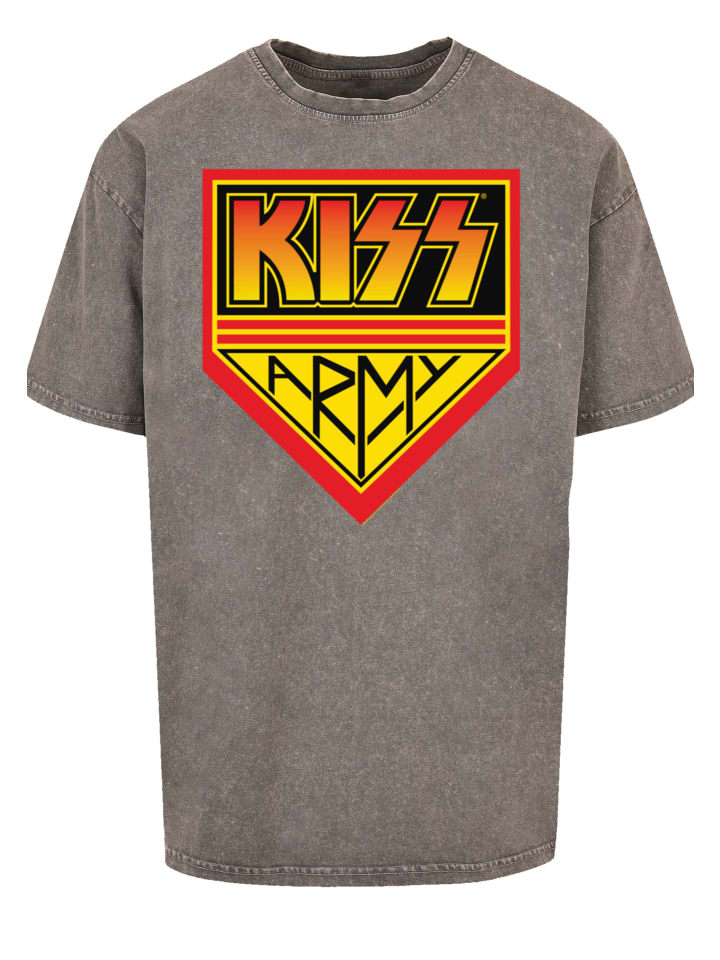 Футболка большого размера с логотипом армейской рок-группы Kiss в цвете асфальт F4NT4STIC
Футболка большого размера с логотипом армейской рок-группы Kiss в цвете асфальт F4NT4STIC