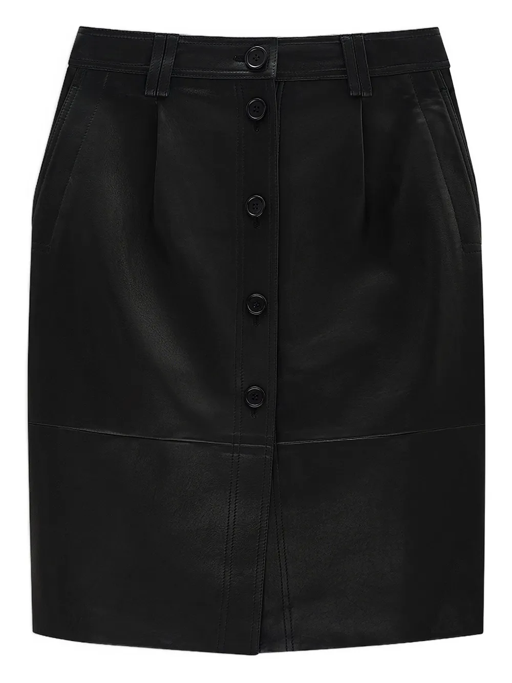 Кожаная юбка на пуговицах Anine Bing, черный
Кожаная юбка на пуговицах Anine Bing, черный