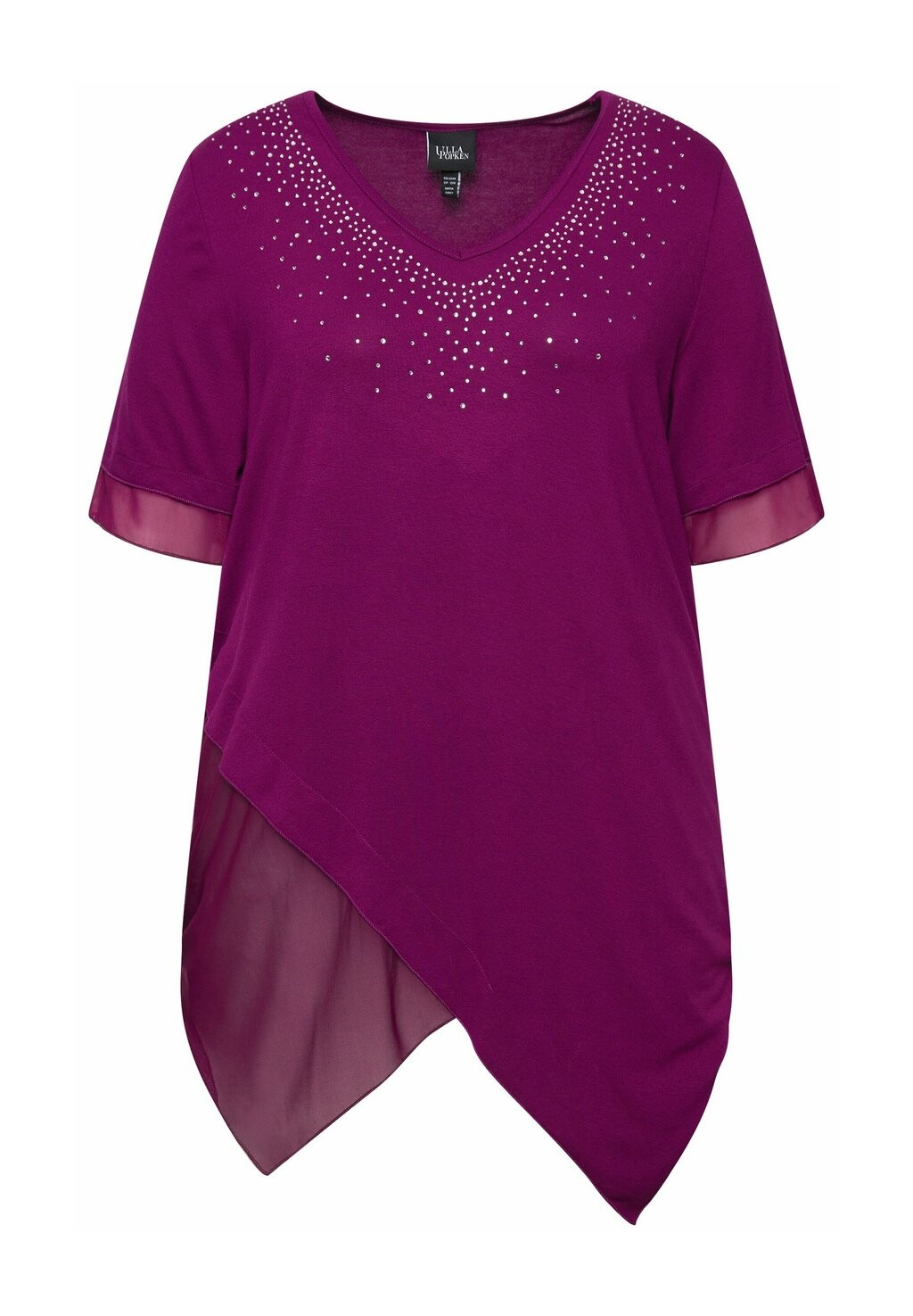 Блуза LAYERED SHORT SLEEVE RHINESTONE Ulla Popken, фиолетовый
Блуза LAYERED SHORT SLEEVE RHINESTONE Ulla Popken, фиолетовый