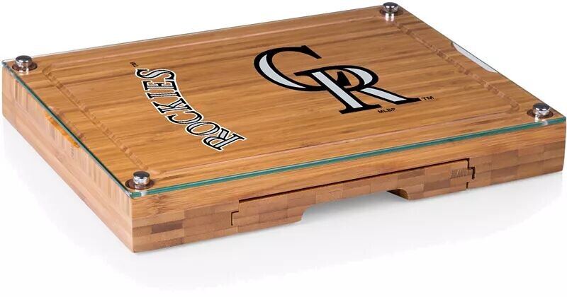 Picnic Time Колорадо Скалистые горы Концерт Стеклянная столешница Доска для сыра и набор ножей