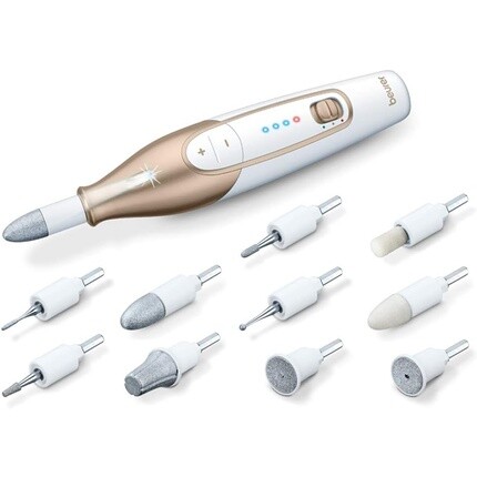 Mp 64 Маникюрный/педикюрный набор с аккумуляторной батареей и 10 насадками для ухода за ногтями со светодиодной подсветкой, Beurer
Mp 64 Маникюрный/педикюрный набор с аккумуляторной батареей и 10 насадками для ухода за ногтями со светодиодной подсветкой, Beurer