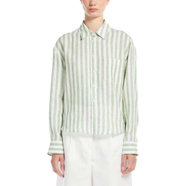 Рубашка Weekend Max Mara Striped Button Up Shirt WEEKEND MaxMara, зеленый
Рубашка Weekend Max Mara Striped Button Up Shirt WEEKEND MaxMara, зеленый