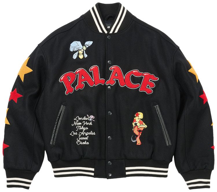 Куртка-бомбер Palace Mark Bodē Varsity Jacket, черный
Куртка-бомбер Palace Mark Bodē Varsity Jacket, черный