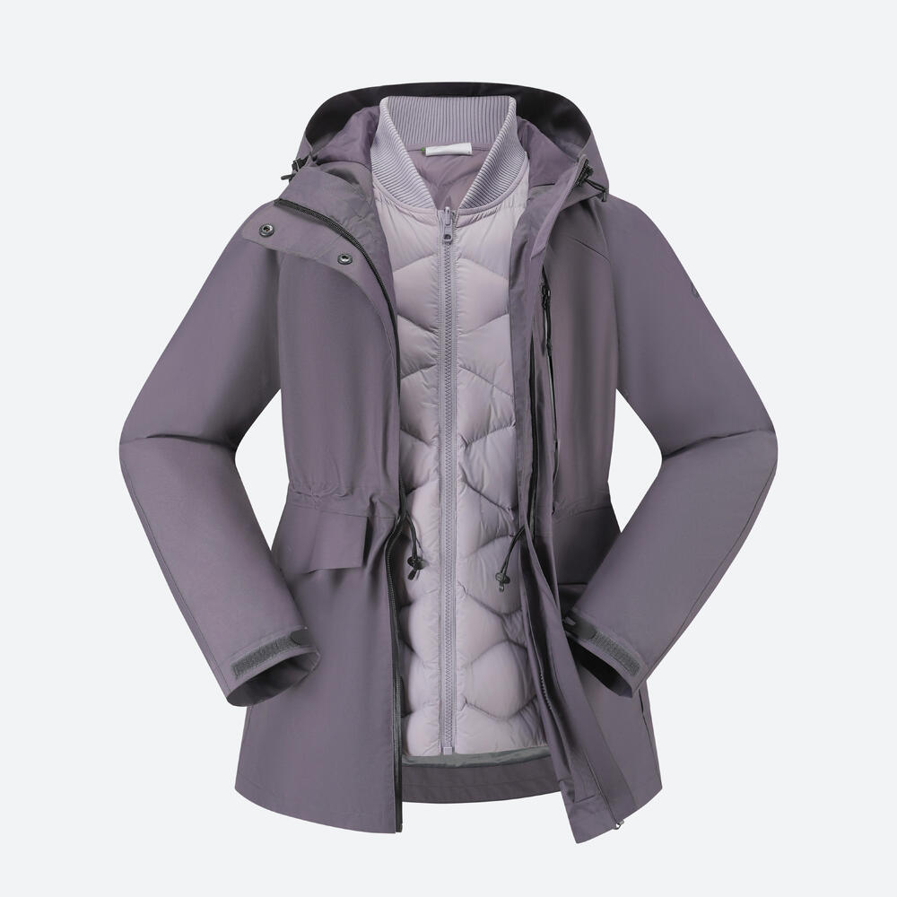 Женская зимняя трёхслойная пуховая водонепроницаемая утеплённая куртка Forclaz NH500 серо-фиолетовая
Женская зимняя трёхслойная пуховая водонепроницаемая утеплённая куртка Forclaz NH500 серо-фиолетовая