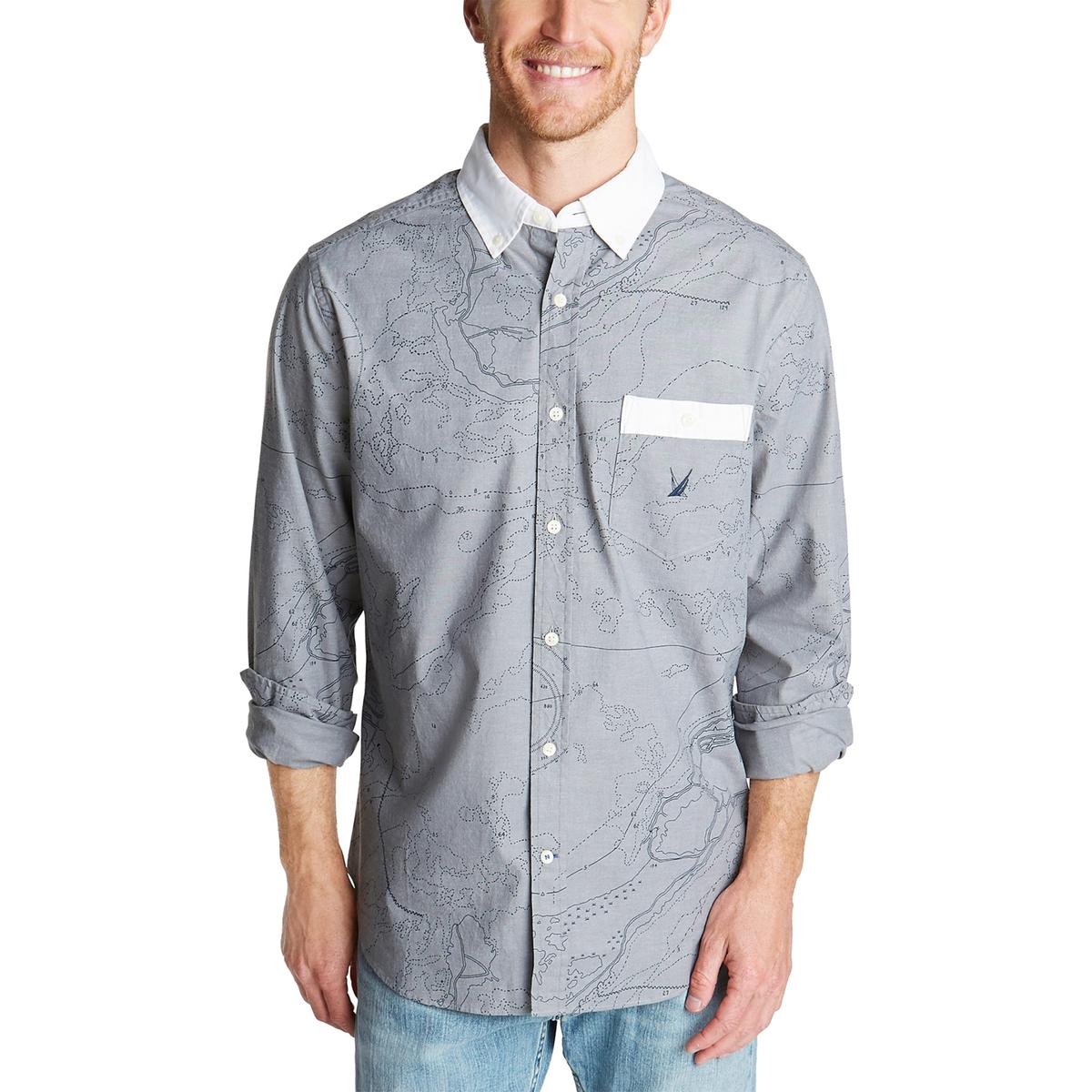 Мужская повседневная рубашка Oxford Map-Print Nautica Blue, цвет gun metal grey
Мужская повседневная рубашка Oxford Map-Print Nautica Blue, цвет gun metal grey