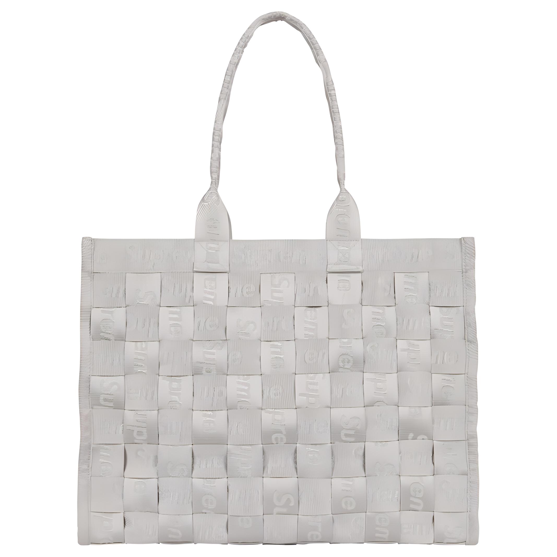 Supreme Джаккардовая сумка-шоппер унисекс серая, Gray 
Supreme Джаккардовая сумка-шоппер унисекс серая, Gray