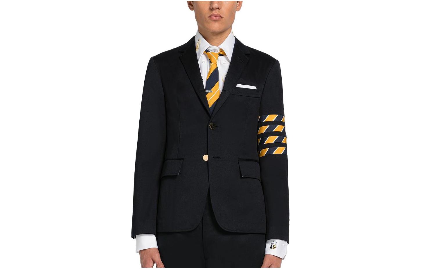 THOM BROWNE Полосатый блазер с четырьмя полосами, Marine Blue
THOM BROWNE Полосатый блазер с четырьмя полосами, Marine Blue