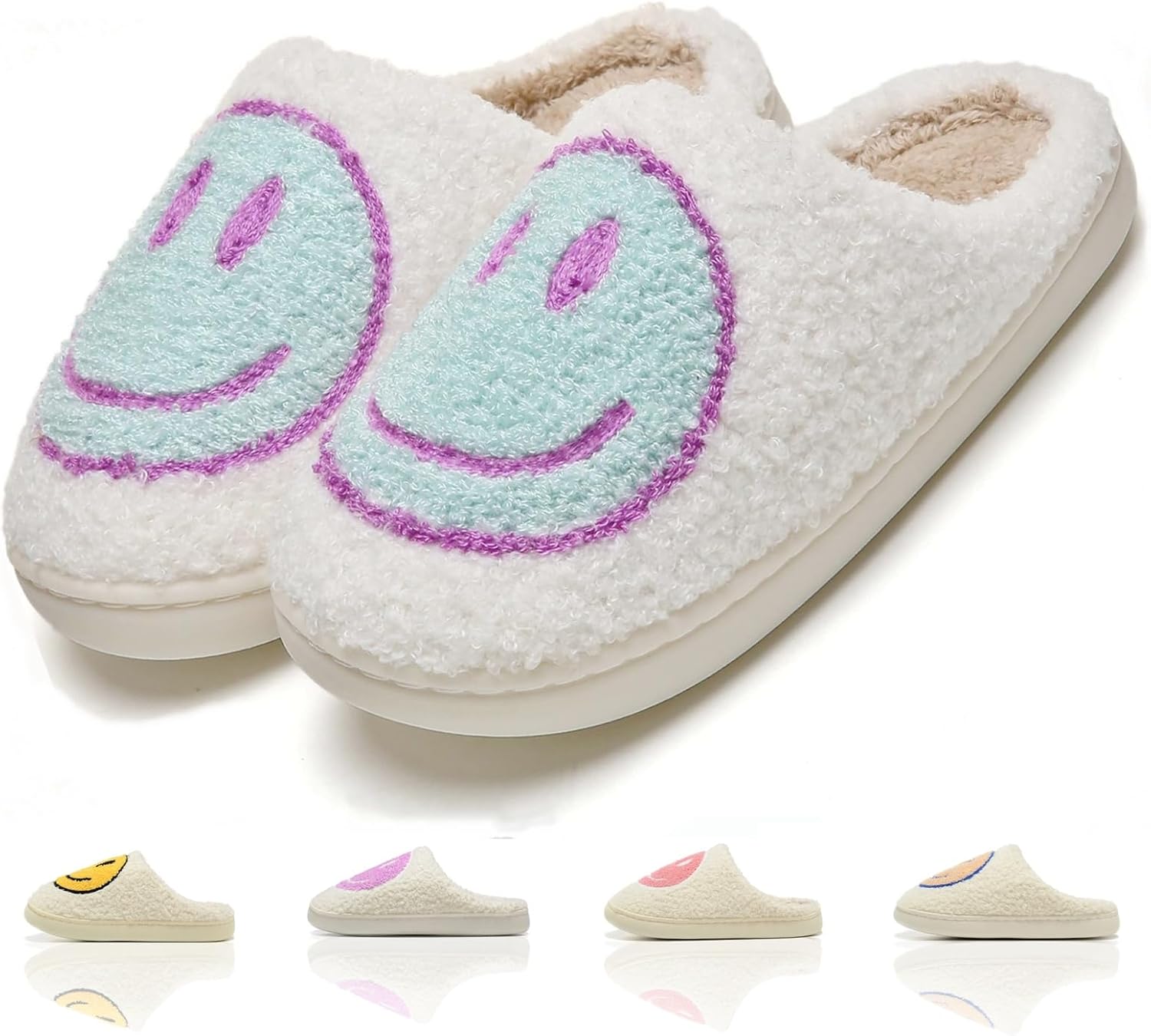 KNUAKA милые домашние тапочки для женщин и мужчин с ортопедической подошвой, ретро с улыбающимся лицом, уютные, для дома и улицы, мягкие плюшевые shoes, синий
KNUAKA милые домашние тапочки для женщин и мужчин с ортопедической подошвой, ретро с улыбающимся лицом, уютные, для дома и улицы, мягкие плюшевые shoes, синий