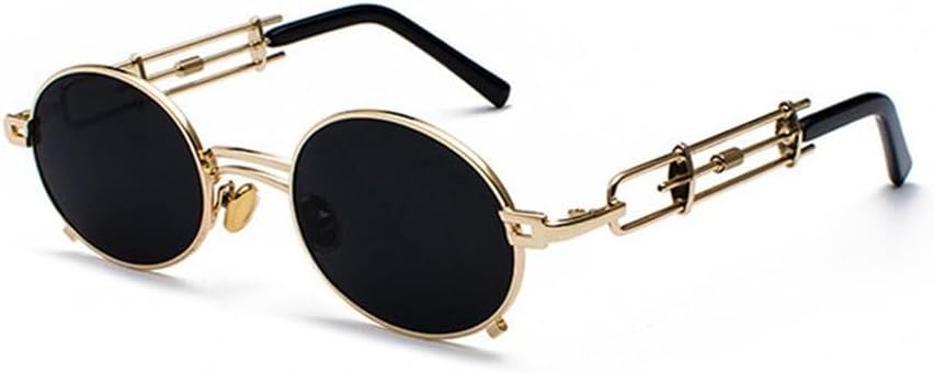 Панк-очки овальной формы красного цвета для мужчин, металлическая черная оправа, хип-хоп, для женщин, винтажные маленькие солнцезащитные очки в стиле стимпанк TYUVIVO, 5 Gold Grey
Панк-очки овальной формы красного цвета для мужчин, металлическая черная оправа, хип-хоп, для женщин, винтажные маленькие солнцезащитные очки в стиле стимпанк TYUVIVO, 5 Gold Grey