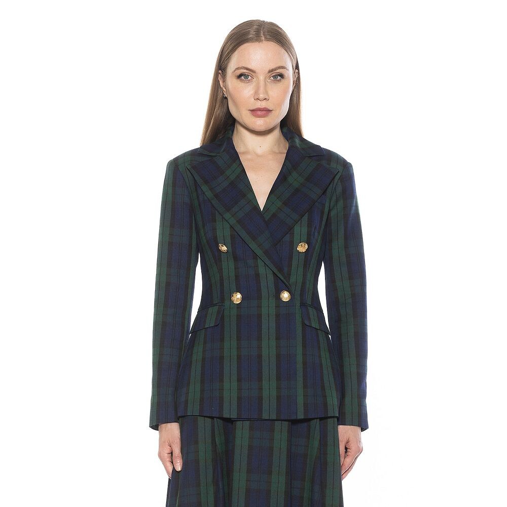 Женский классический двубортный пиджак из твила ALEXIA ADMOR Farrah, цвет Green Plaid
Женский классический двубортный пиджак из твила ALEXIA ADMOR Farrah, цвет Green Plaid