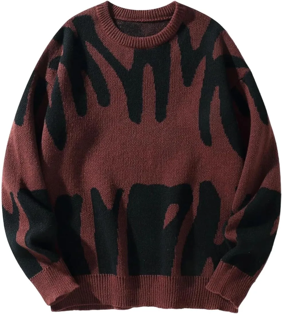 Мужской свитер с нерегулярным узором и контрастной вязкой OWEIEYEU
Мужской свитер с нерегулярным узором и контрастной вязкой OWEIEYEU