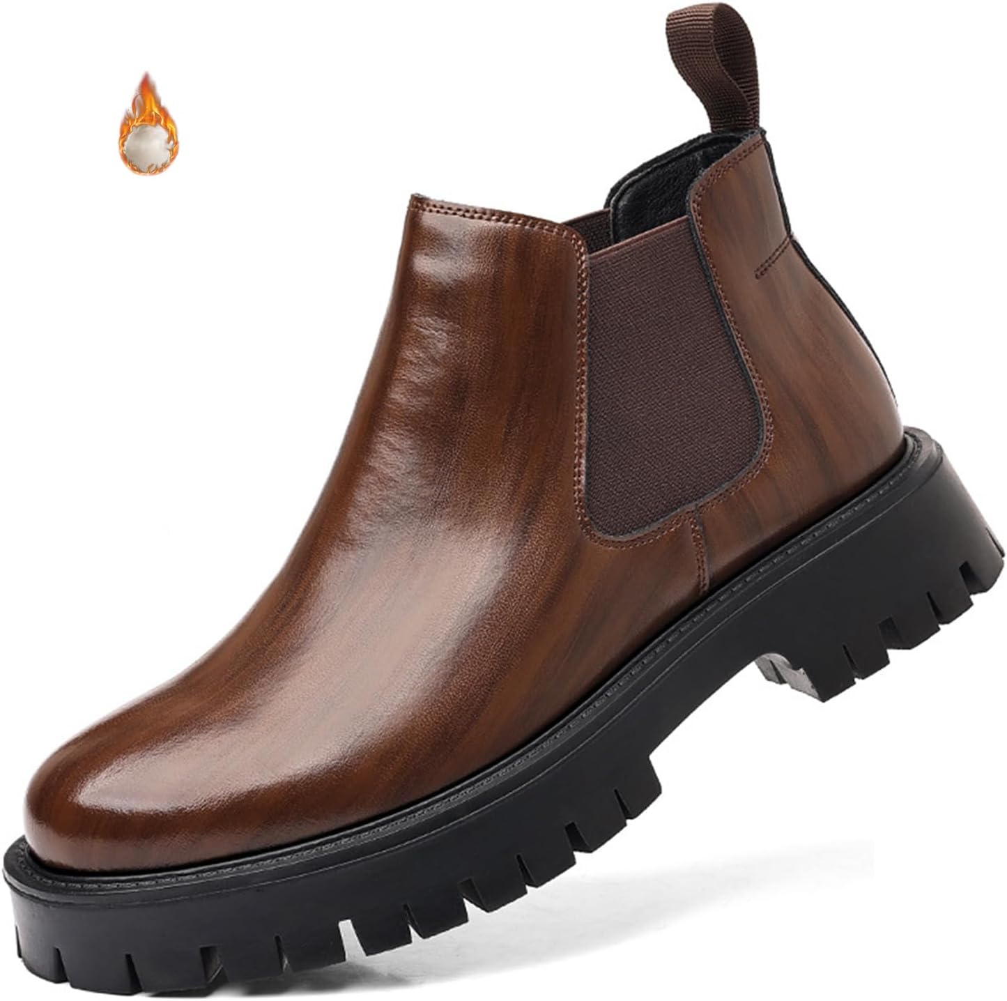 Мужские кожаные челси с массивной подошвой и платформой, круглым носком, эластичные, без шнуровки, с толстым каблуком, ботинки на каждый день и для бизнеса, оксфорды Ptnoka, коричневый
Мужские кожаные челси с массивной подошвой и платформой, круглым носком, эластичные, без шнуровки, с толстым каблуком, ботинки на каждый день и для бизнеса, оксфорды Ptnoka, коричневый