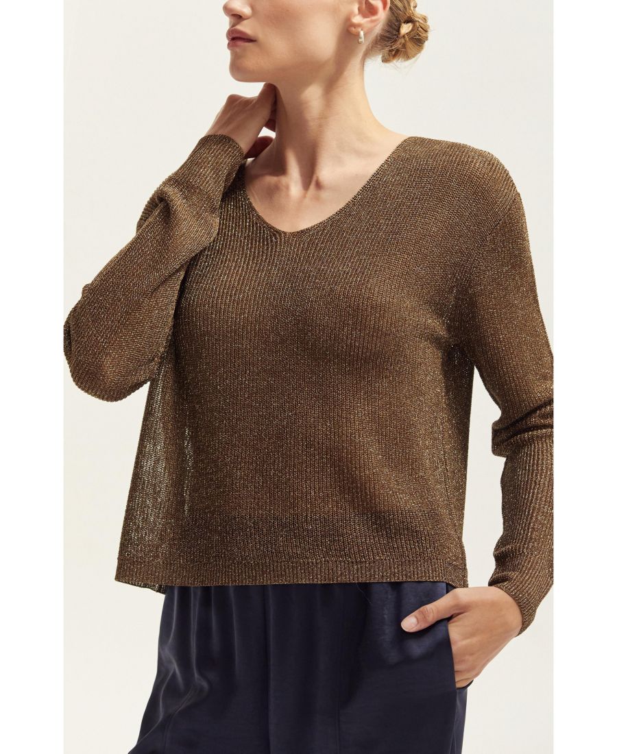 Женский свитер Jocelene с люрексом CRESCENT, Brown + espresso
Женский свитер Jocelene с люрексом CRESCENT, Brown + espresso