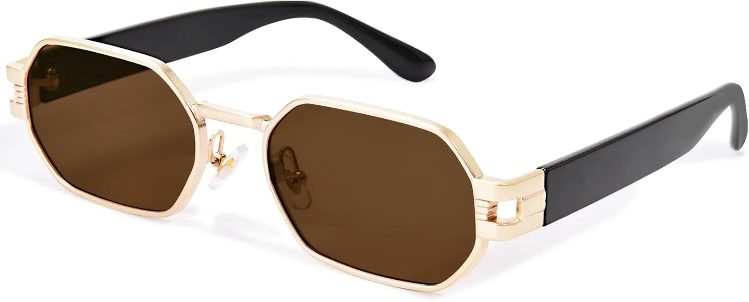 Ретро овальные солнцезащитные очки для женщин, модные металлические, маленькие, в стиле Y2K, винтажные солнцезащитные очки 90-х, защита UV400 ZESAKER, Rectangle-brown
Ретро овальные солнцезащитные очки для женщин, модные металлические, маленькие, в стиле Y2K, винтажные солнцезащитные очки 90-х, защита UV400 ZESAKER, Rectangle-brown