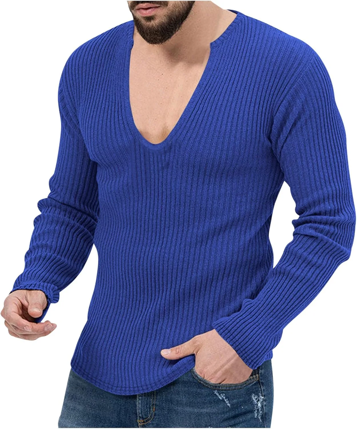 Мужская футболка с длинным рукавом и V-образным вырезом, Slim Fit
Мужская футболка с длинным рукавом и V-образным вырезом, Slim Fit