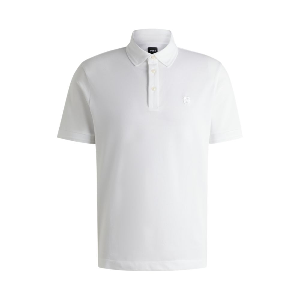 Рубашка поло из хлопка-пике с монограммой Double B BOSS, белый
Рубашка поло из хлопка-пике с монограммой Double B BOSS, белый