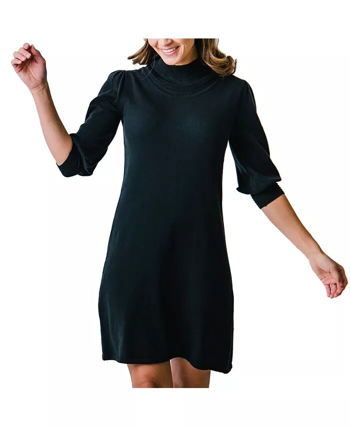 Женское платье-свитер с длинными рукавами-фонариками и воротником-стойкой Hope & Henry, черный
Женское платье-свитер с длинными рукавами-фонариками и воротником-стойкой Hope & Henry, черный