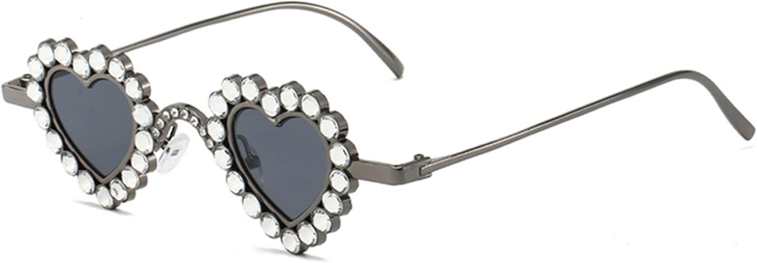 Солнцезащитные очки bullabulling в форме сердца со стразами для женщин и мужчин - милые, модные, блестящие солнцезащитные очки с металлической оправой и линзами с защитой UV400, Gun Gray
Солнцезащитные очки bullabulling в форме сердца со стразами для женщин и мужчин - милые, модные, блестящие солнцезащитные очки с металлической оправой и линзами с защитой UV400, Gun Gray