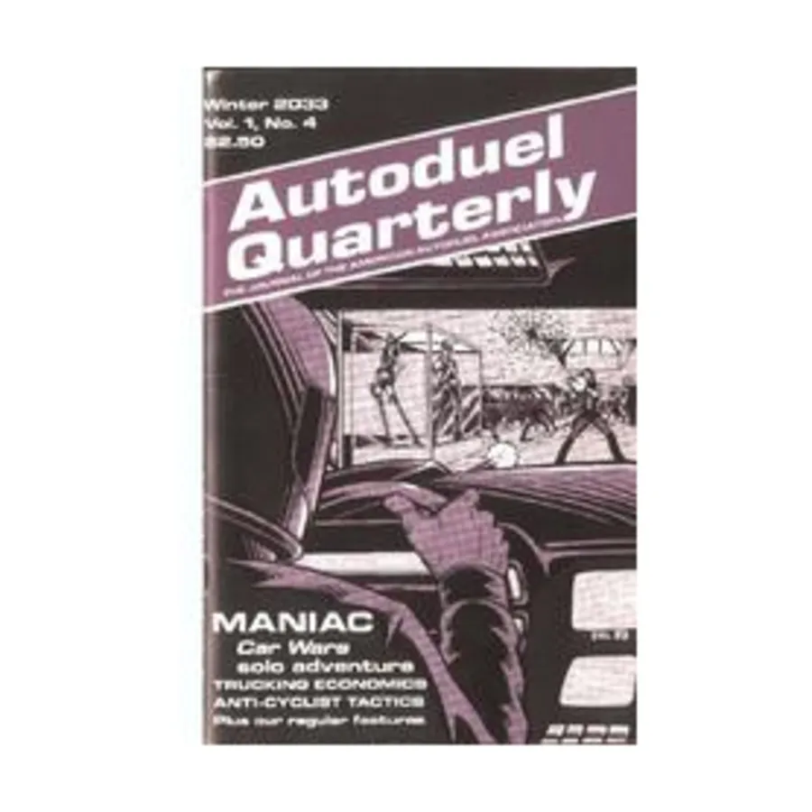 Журнал Vol. 1, #4 "Maniac - Solo Adventure, New Tulsa Oklahoma", Car Wars - Autoduel Quarterly Magazine
Журнал Vol. 1, #4 "Maniac - Solo Adventure, New Tulsa Oklahoma", Car Wars - Autoduel Quarterly Magazine