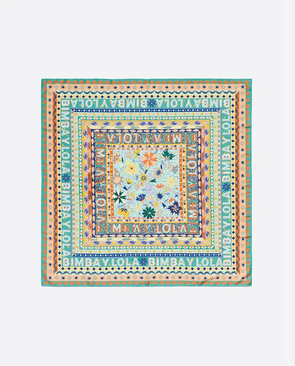 Женский шарф с цветочными рамами и логотипами Bimba y Lola, зеленый
Женский шарф с цветочными рамами и логотипами Bimba y Lola, зеленый