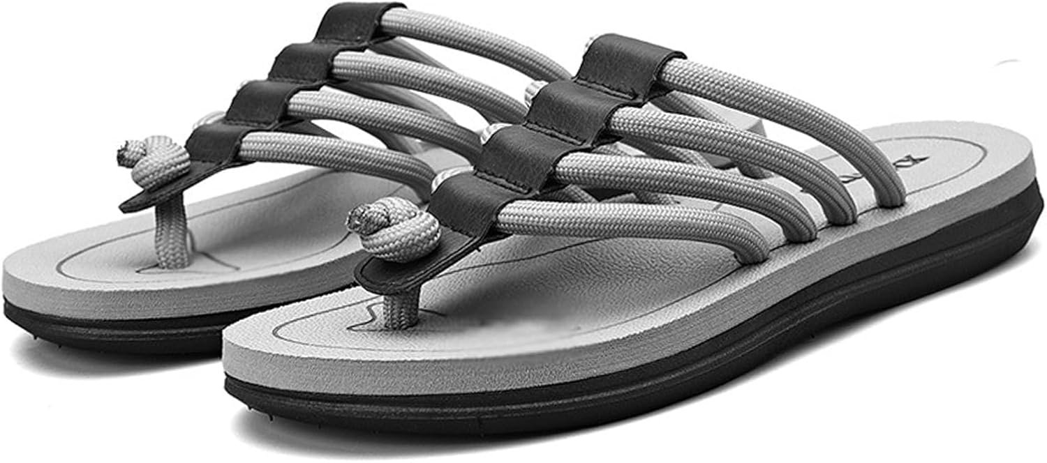 Мужские шлепанцы AMAZIDEAL с открытым носком, повседневные сандалии на плоской подошве, легкие дышащие пляжные шлепанцы с противоскользящей подошвой, серый
Мужские шлепанцы AMAZIDEAL с открытым носком, повседневные сандалии на плоской подошве, легкие дышащие пляжные шлепанцы с противоскользящей подошвой, серый