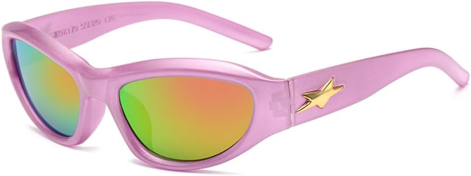 LVTFCO Модные солнцезащитные очки «кошачий глаз» для женщин и мужчин, для активного отдыха и спорта, в стиле стимпанк, солнцезащитные очки с защитой от УФ-излучения UV400, Purple Pink
LVTFCO Модные солнцезащитные очки «кошачий глаз» для женщин и мужчин, для активного отдыха и спорта, в стиле стимпанк, солнцезащитные очки с защитой от УФ-излучения UV400, Purple Pink