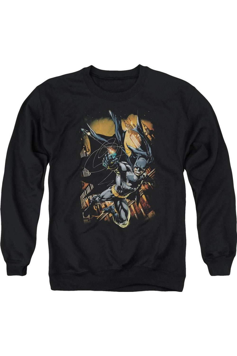 Толстовка Batman Grapple Fire для взрослых с круглым вырезом Gildan, черный 
Толстовка Batman Grapple Fire для взрослых с круглым вырезом Gildan, черный